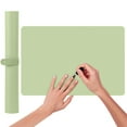 thumbnail image 2 of huanledash 1 Set Mouse Pad Non-slip Waterproof Wear-resistant Anti-scratch Faux Leather Multifunctional Desk Mat Placemat with Strap Household Supply, 2 of 7