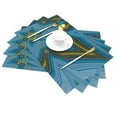 thumbnail image 2 of YFYANG Washable Heat-Resistant Placemats, 70% PVC/30% Polyester, Blue Mandala Pattern Kitchen Table Mat, 12" x 18" 4 Piece, 2 of 6