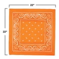 thumbnail image 2 of Orange Fabric Bandanas, 22" x 22", Pack of 6, 2 of 5