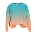 thumbnail image 6 of CLOISE Kids Sweatshirts for Girls Boys Youth Long Sleeve Crew Neck Tops Gradient Outfits Fall Winter Clothes Light Blue 9T, 6 of 6