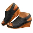 thumbnail image 1 of Dakaela Arch Support Sandals for Women Comfortable Walking Shoes Open Toe Slingback Slip on Sandals, 1 of 8