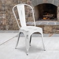 thumbnail image 2 of Bowery Hill Metal Dining Chair in Distressed White, 2 of 7