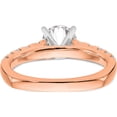 thumbnail image 5 of 14K Rose Gold 14Kr True Origin Lab Grown Diamond Vs/Si, D E F, Peg Set Engagement Ring (Size 7) Made In India rm2939e-051-rld, 5 of 5