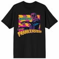 thumbnail image 6 of Universal Monsters It's A Monster Frankenstein Crew Neck Short Sleeve Men's Black T-shirt-4XL, 6 of 7