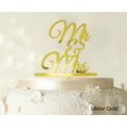 thumbnail image 1 of Mr And Mrs Wedding Cake Topper Mirror Cake TopperColor Option Available 4-5 Inches Wide, 1 of 1