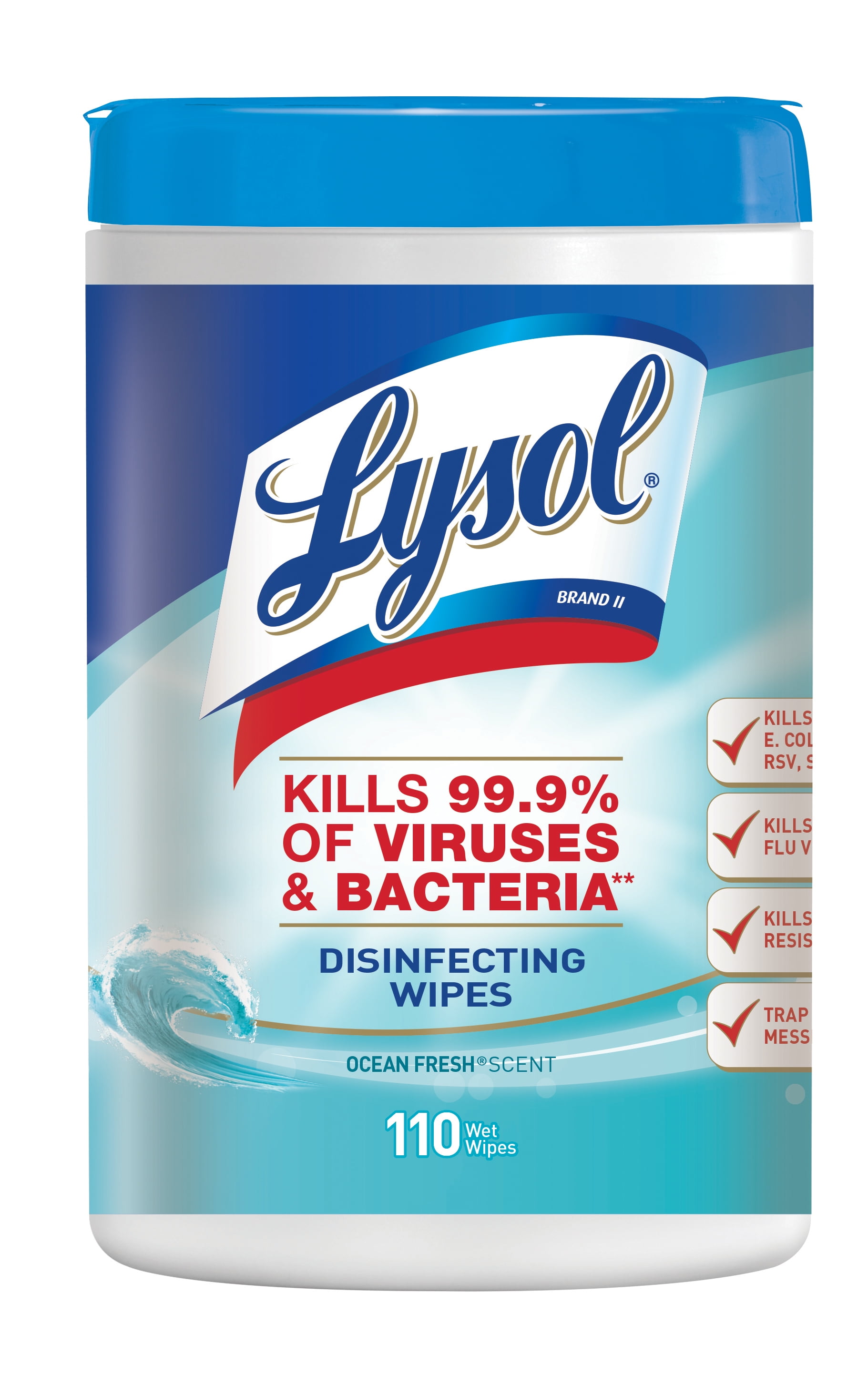 Lysol Disinfecting Wipes, Ocean Fresh, 110ct