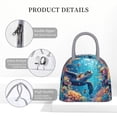 thumbnail image 4 of Vsdgher Colorful Underwater Plant Turtle Print Insulated Lunch Bag Simple Bento Cooler Bag Lunch Tote Bag , Suitable for picnics, school, work, 4 of 6