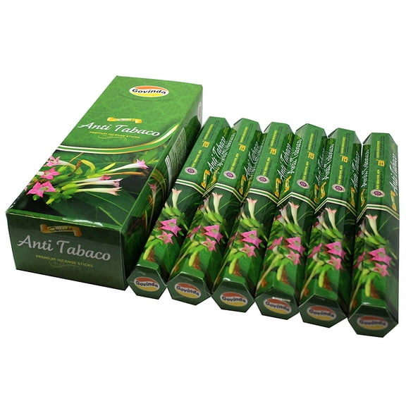 Govinda® Incense - Anti Tabaco - 120 Incense Sticks, Premium Incense, Masala ...