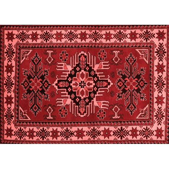 Ahgly Company Indoor Rectangle Persian Red Traditional Area Rugs, 4' x 6'