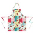 thumbnail image 2 of Pioneer Flower Floral Print Pattern Apron for Women and Men, Cotton Linen Waterproof with Pockets, Adjustable, 33x27 Inch for Kitchen, Gardening, BBQ, Salon, 2 of 6