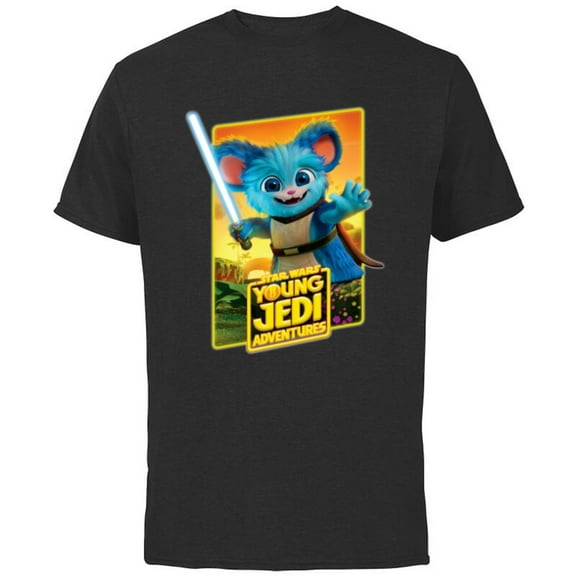 Star Wars Young Jedi Adventures Nubs Poster Art - Short Sleeve Cotton T-Shirt for Adults - Customized-Black