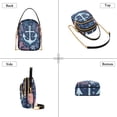 thumbnail image 3 of FORMRS Crossbody Bag for Women Quilted Travel Shoulder Cell Phone Purse with Chain Strap Handbag, Light Blue Anchor, 3 of 7