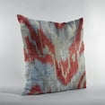 thumbnail image 3 of Plutus Velvet Glamour Red, Gray Handmade Luxury Pillow - Double sided 26" x 26", 3 of 5