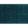 thumbnail image 1 of Ahgly Company Machine Washable Indoor Rectangle Abstract Turquoise Blue Contemporary Area Rugs, 3' x 5', 1 of 4