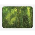 thumbnail image 1 of Rainforest Bath Mat, Sun Beaming into Tropical Forest Adventure Hiking Environment Dense Greenery Print, Plush Bathroom Decor Mat with Non Slip Backing, 29.5" X 17.5", Green, by Ambesonne, 1 of 2