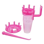 Plastic Mini Knitter with Hook - 4 Pieces - 2 Loom Sizes - Illustrated Instructions for Easily Knitting