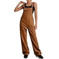 thumbnail image 2 of Tqcoqu Womens Wide Leg Jumpsuits Adjustable Strap Casual Loose Fit with Pockets,Coffee,Women's S-XXL, 2 of 9