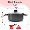 thumbnail image 6 of Aramco Alpine 2.2-Quart Aluminum Non-Stick Dutch Oven Pot with Glass Lid - Durable, PFOA-Free, and Dishwasher-Safe, 6 of 8