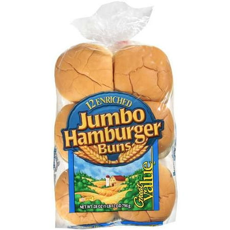 Great Value: Hamburger Buns, 28 oz