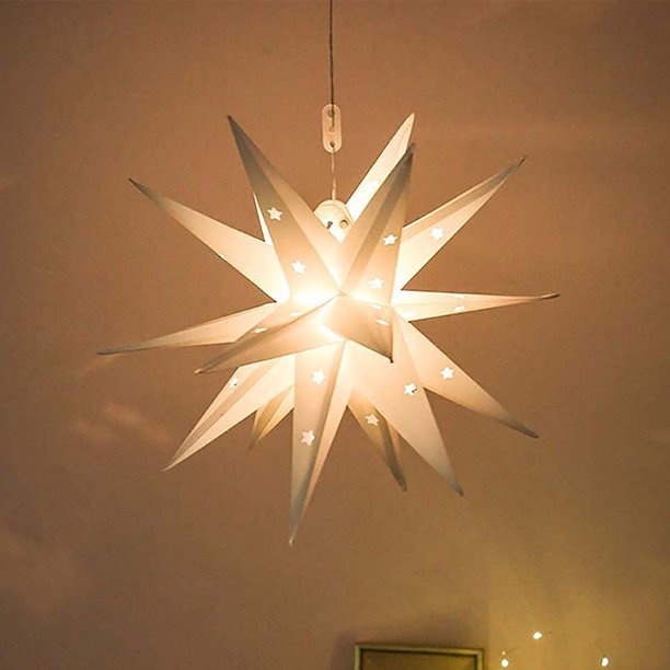 Moravian 18 inch LED Christmas Star Light，3D Star Outdoor Christmas