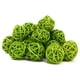 thumbnail image 5 of Decoraciones de bolas de ratán verdes para jardín, boda, fiesta, Navidad, paquete de 20, 5 of 9