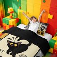 thumbnail image 3 of meiyoeat Black Cat Patchwork Pattern Twin Duvet Cover For Boys,Cute Kitten Print Twin Bedding,Reversible,2-Piece,1 Duvet Cover and 1 Pillowcase, 3 of 6
