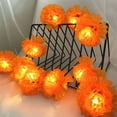 thumbnail image 5 of YIMWNYI Halloween String Lights, 20 LED Orange Lights, Battery Powered, Fall Outdoor Decor, Thanksgiving Party Decorations, Portable LED Fairy Lights, Pumpkin Shaped Lighting, 5 of 5