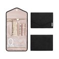 thumbnail image 3 of Langgg Jewelry Display Organizer Roll Large Capacity Jewelries Storage Pouch Earrings Holder for Home Polyester Multifunction Case Black, 3 of 7