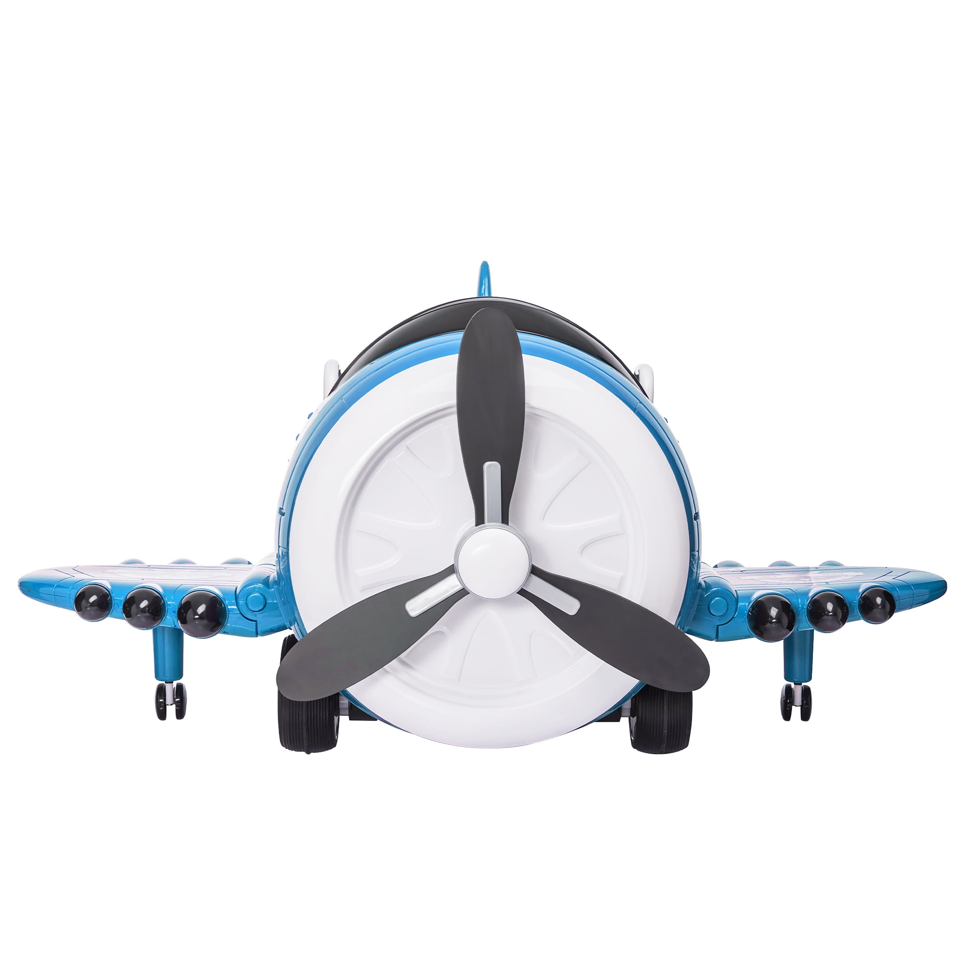 Kepooman Portable Airplane Toy for Kids, 12V Airplane Vehicle of Toy with USB Interface, FM Radio and Remote Control, Gift for Little Kids, Blue Kepooman Portable Airplane Toy for Kids, 12V Airplane Vehicle of Toy with USB Interface, FM Radio and Remote Control, Gift for Little Kids, Blue