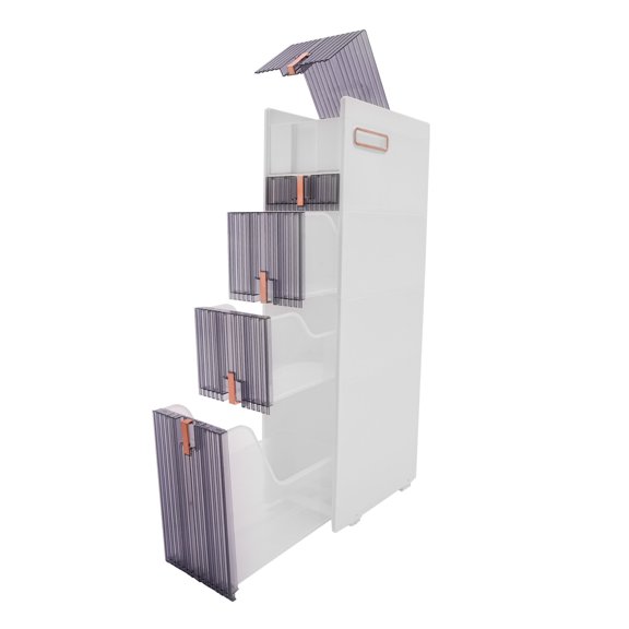 5 Tiers Bathroom Floor Cabinet Storage Cabinet Narrow Standing Toilet Paper Holder