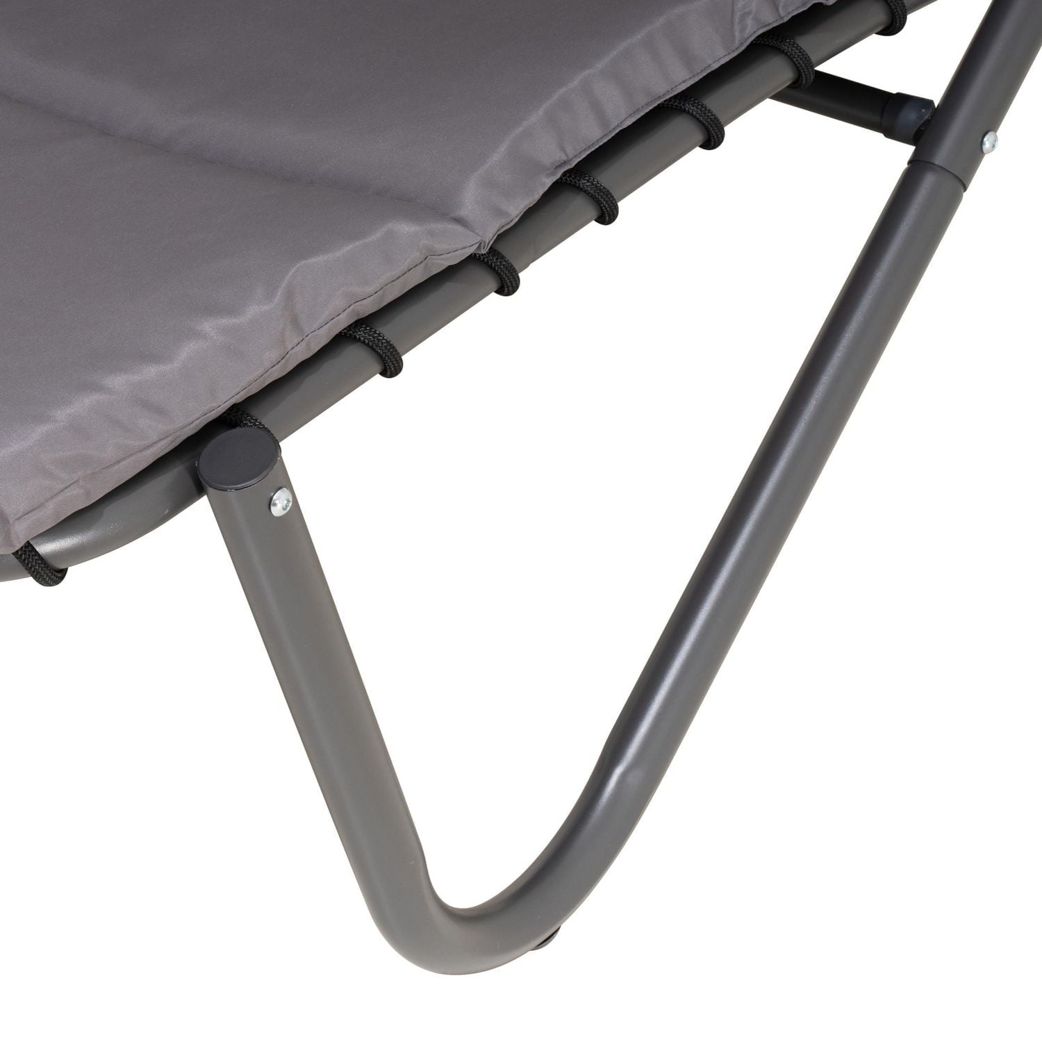 Deko Living Chaise longue d'extérieur rembourrée avec auvent et oreiller appui-tête