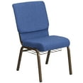 thumbnail image 7 of BizChair 4 Pk. 18.5''W Church Chair in Blue Fabric with Cup Book Rack - Gold Vein Frame, 7 of 7