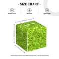thumbnail image 4 of Lsque Lime green glitter Printed Tissue Box Cover Holder, Facial Paper Organizer Dispenser,Square with Bottom Belt, PVC Leather Decorative Organizer, 4 of 8