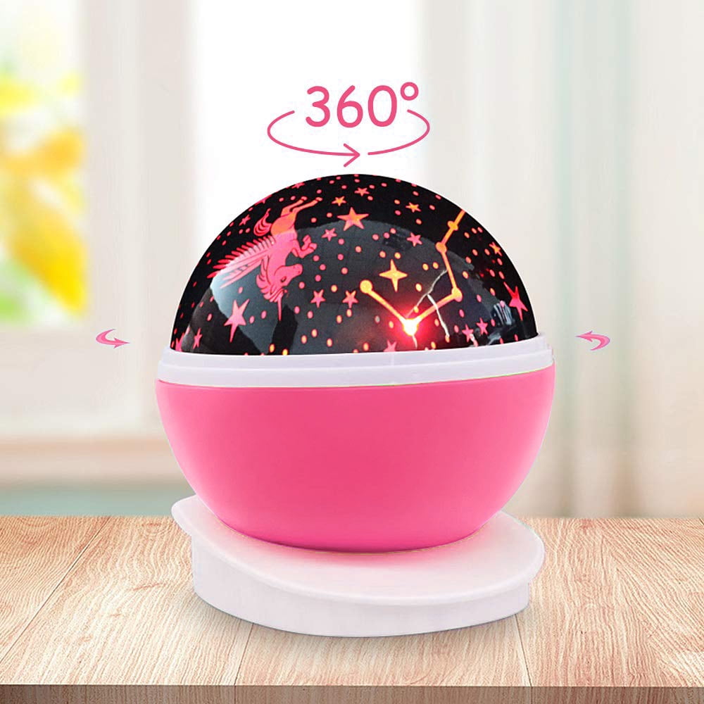 Baby Night Light Moon Star Projector, 360 Degree Rotation Kids Projector Night Light- Multiple Colors Changing Star Sky Night Lamp with USB Cable, Unique Gifts for Men Women Kids Best Baby Gifts