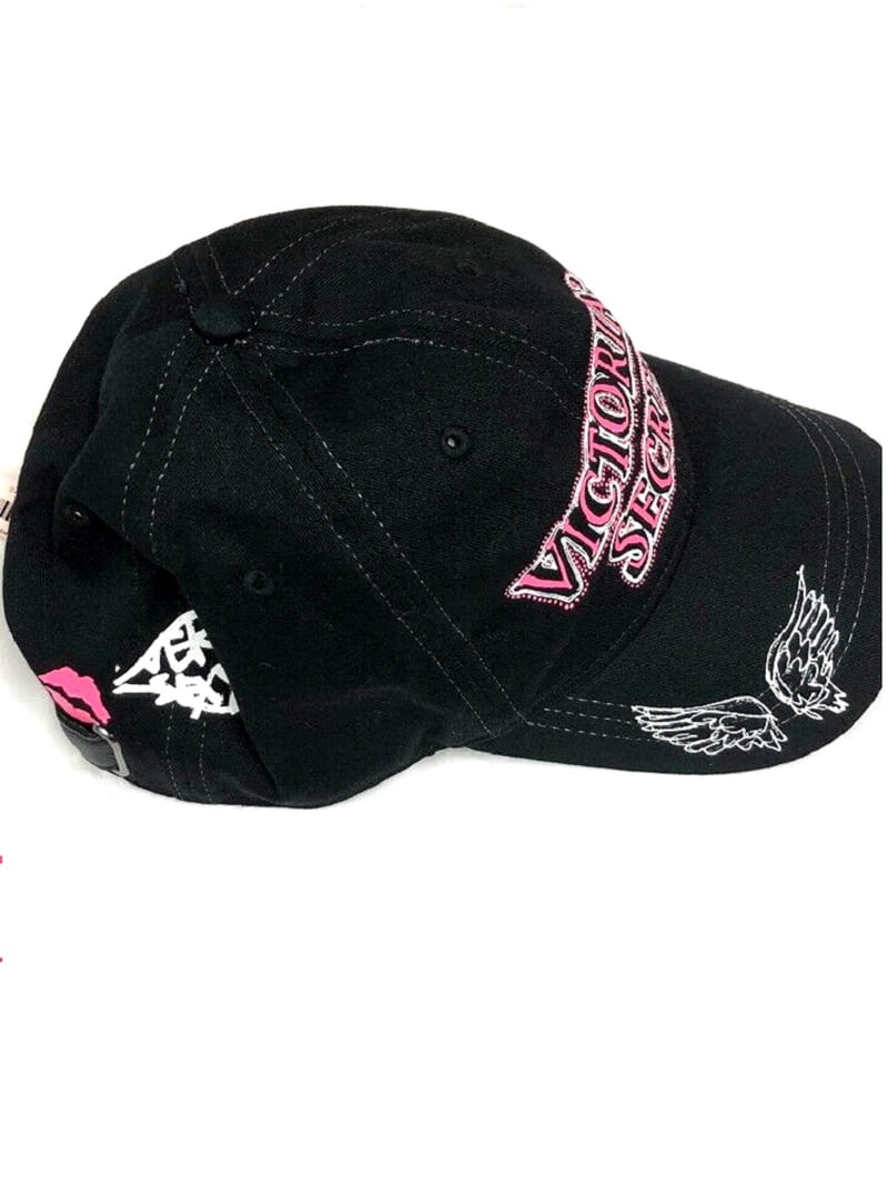 Victoria\'s Secret PINK Trucker Hat Black with Hearts NEW Buy Trucker Hat, Black - Order Hats online - PINK main image 2