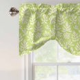 thumbnail image 4 of Tie Up Valance for Windows Green Leaves Curtains Valances Rod Pocket Valance Window Treatments Abstract Leaf Plant Balloon Curtains for Kitchen Living Room Bedroom Bathroom Decor 42x12 Inch, 4 of 9