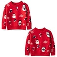 thumbnail image 3 of BULLPIANO Toddler Boys Girls Sweatshirt Ugly Christmas Sweater Xmas Pullover Funny Reindeer Santa Tops Warm Crewneck Winter Clothes, Size 5-6 Years, 3 of 7