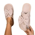 thumbnail image 5 of Taqqpue Open Toe Slipper for Women Women Fashionable Casual Winter Closed Toe Home Friendly Soft Cotton Flat Slippers Fuzzy House Slippers Gift for Women, 5 of 6