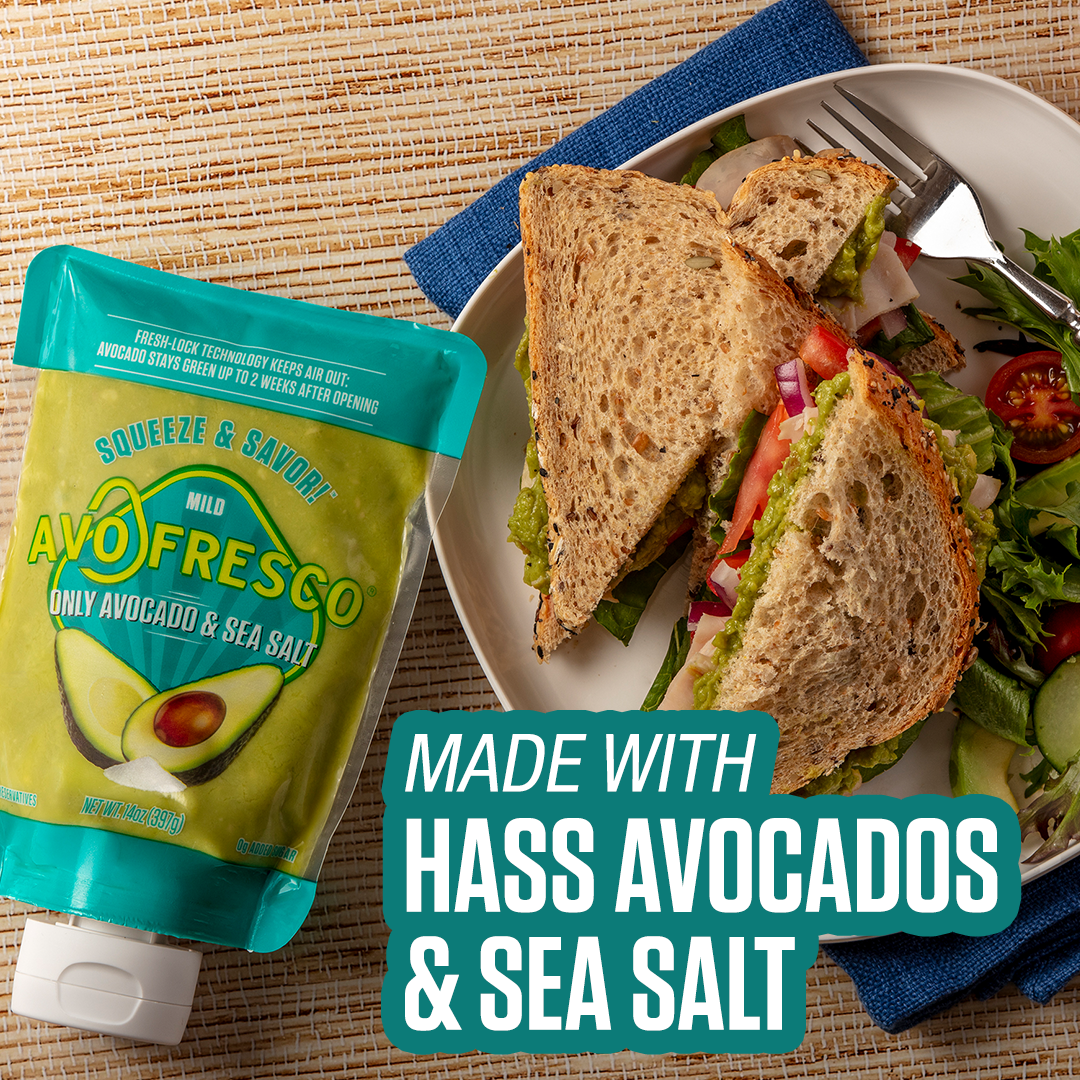 AVOFRESCO Avocado & Sea Salt 14 oz Squeeze - No Preservatives,  Quick, Easy & No Mess!