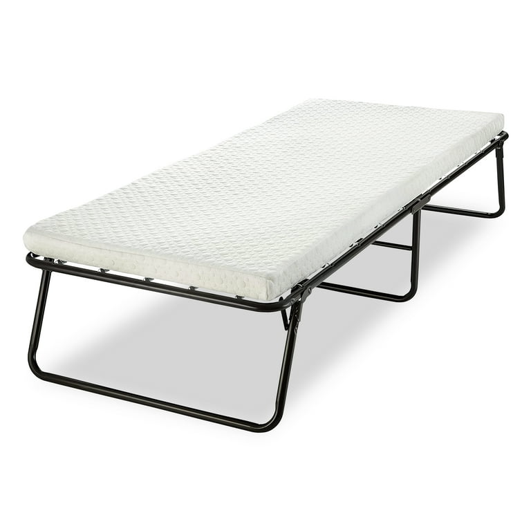 WAYTON Portable Folding Guest Bed Frame with Foam Mattress 48 Inch