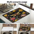 thumbnail image 7 of ZIATUBLESDragonfly Moon Floral Washing Machine Top Dust Cover Pad Water Resistant Washer and Dryer Top Protector Mat for Laundry Room Washable Home Kitchen Decor Accessories, 24 x 19.7 Inch, 7 of 7