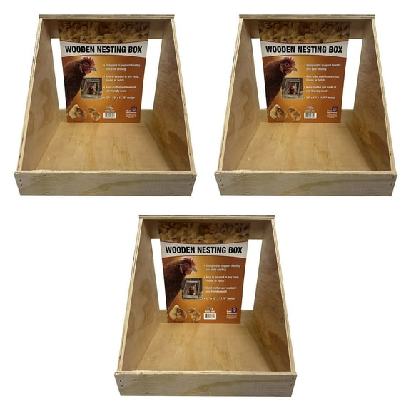 Farm Innovators Single Nesting Box for Chickens, Ducks and Birds, 3 Pack