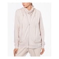 thumbnail image 2 of BAM BY BETSY & ADAM Womens Beige Stretch Zippered Pocketed With Removable Mask Long Sleeve Hoodie Top M, 2 of 5