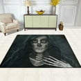thumbnail image 3 of Coolnut Halloween Makeup Skeleton Area Rug Carpet 5x4 Light Weight Polyester for Living Room Bedroom, 3 of 6