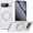 Clear, variant on Compatible with Google Pixel 10/Pixel 10 Pro Case with 360° Magnetic Ring Stand [Compatible with Mag-Safe] Shockproof Translucent Phone Case 6.3" for Women Men