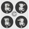 thumbnail image 3 of 4pcs/set 360 Degree Universal Swivel Air Hose Connector Coupler Plug 1/4' Fitting Air Adapter Tool Swivel Fittings, 3 of 5