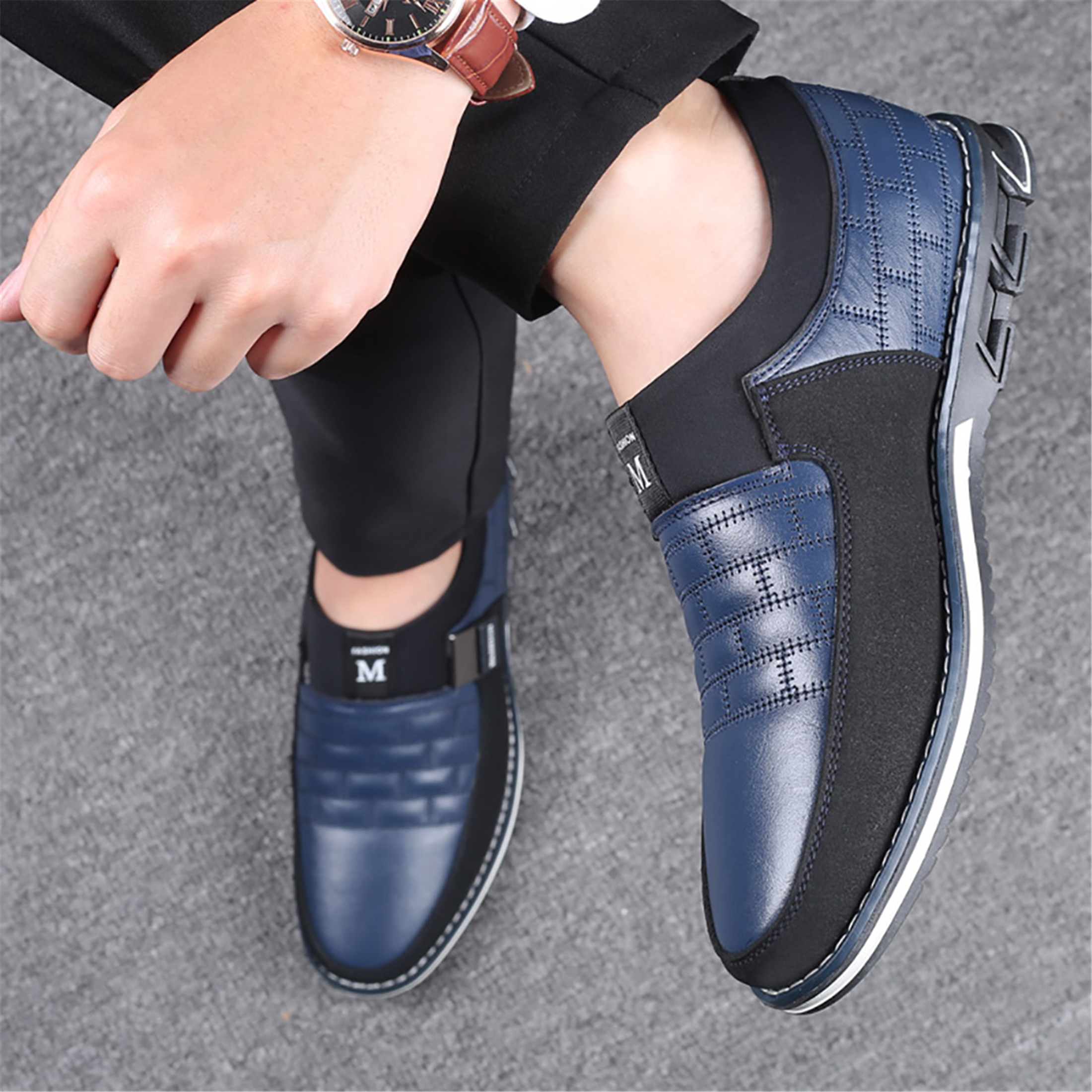 COSIDRAM Mens Casual Shoes Non-slip Sneakers Breathable Comfort Walking Shoes for Male Soft Bottom Loafers - image 5 of 6