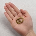 thumbnail image 4 of Uxcell 6Pack 0.59" Single Prong Belt Buckle Oval Center Bar Buckles for Leather Craft, Brass, 4 of 7