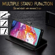 Starshop Samsung Galaxy A17 5G Case Phone Cover Wallet Pouch Case With Glass Screen - Black