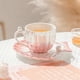 thumbnail image 4 of Ceramic Coffee Mug with Saucer, Pearl Shell Cup, Cute Coffee Mugs for Office and Home, for Tea Latte, 4 of 5